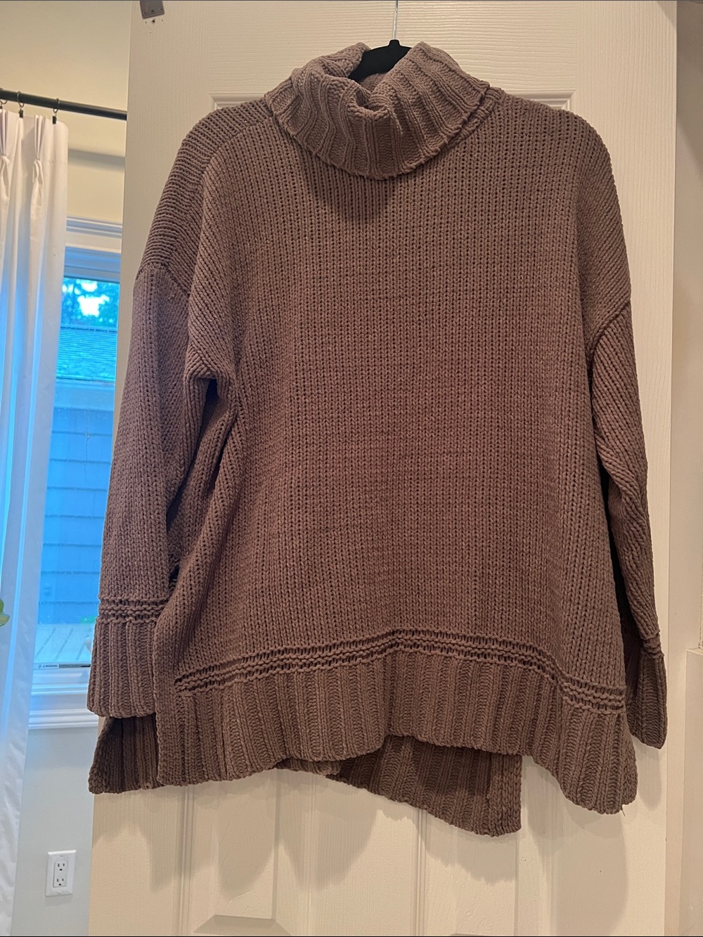 aerie Taupe Cowlneck Sweater